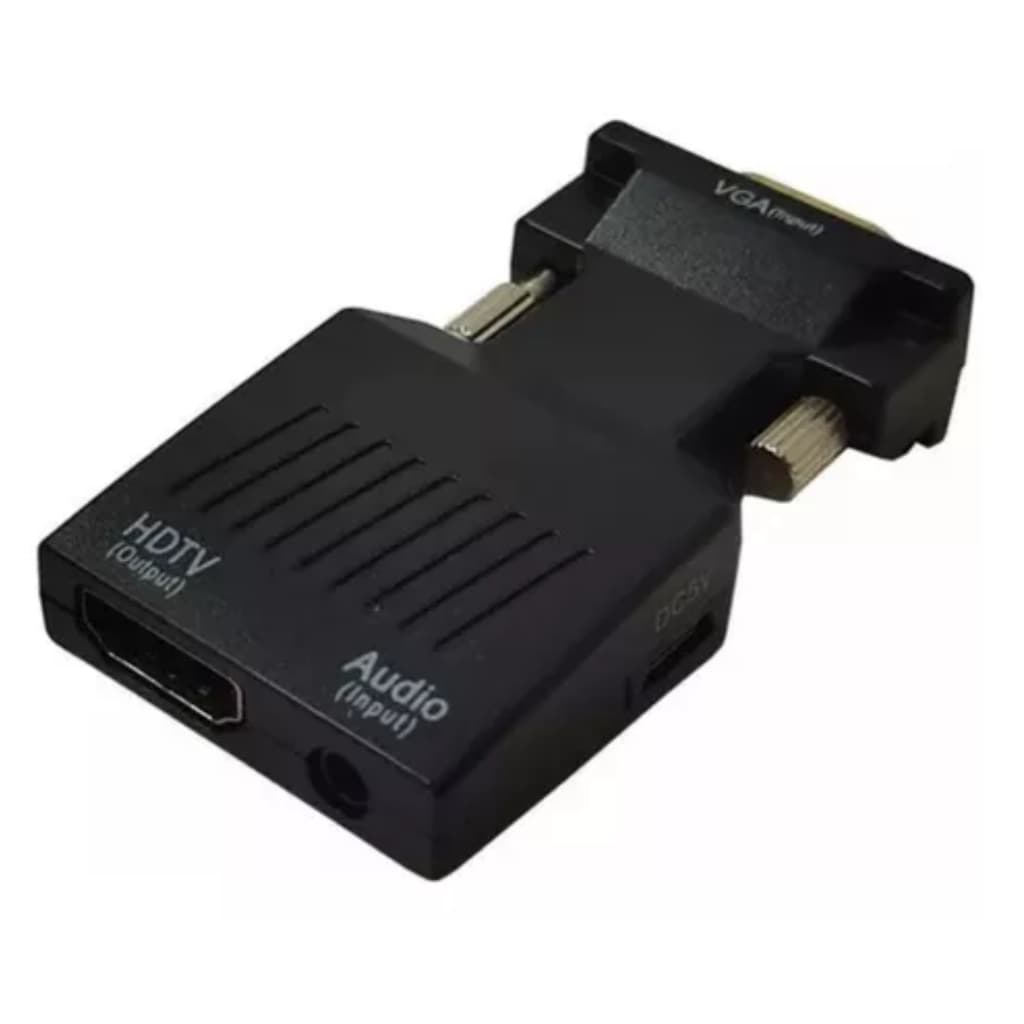 Conversor Adaptador Entrada Vga Macho Saída Hdmi Femea