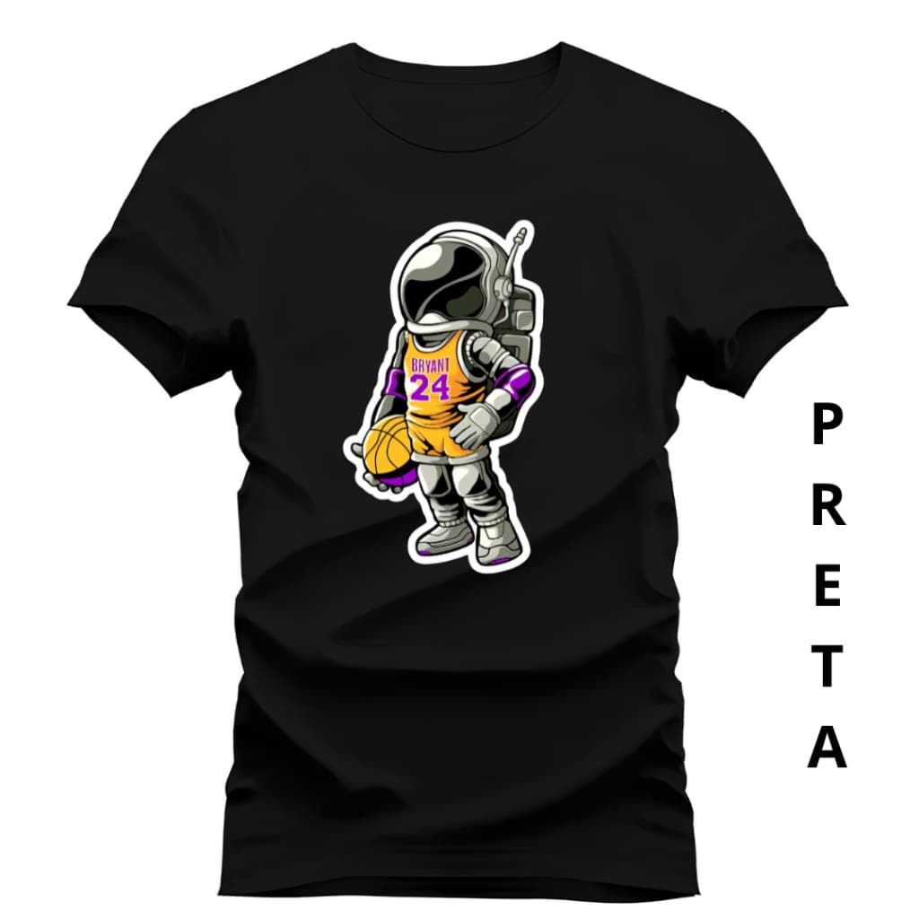 Camiseta Unissex Astronalta Basqueteiro Camisa 100% Algodão Blusa de Envio Imedito
