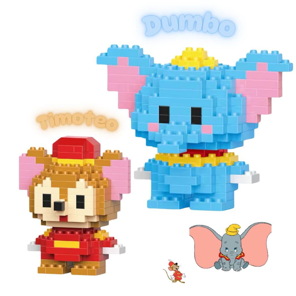 Kit Mini Bloco De Montar Bricks Desenho Animado 299 Peças