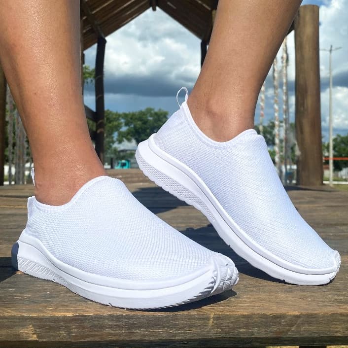 Tenis Calce Facil Calceus Meia Slip On Feminino Unissex Academia Corrida Caminhada