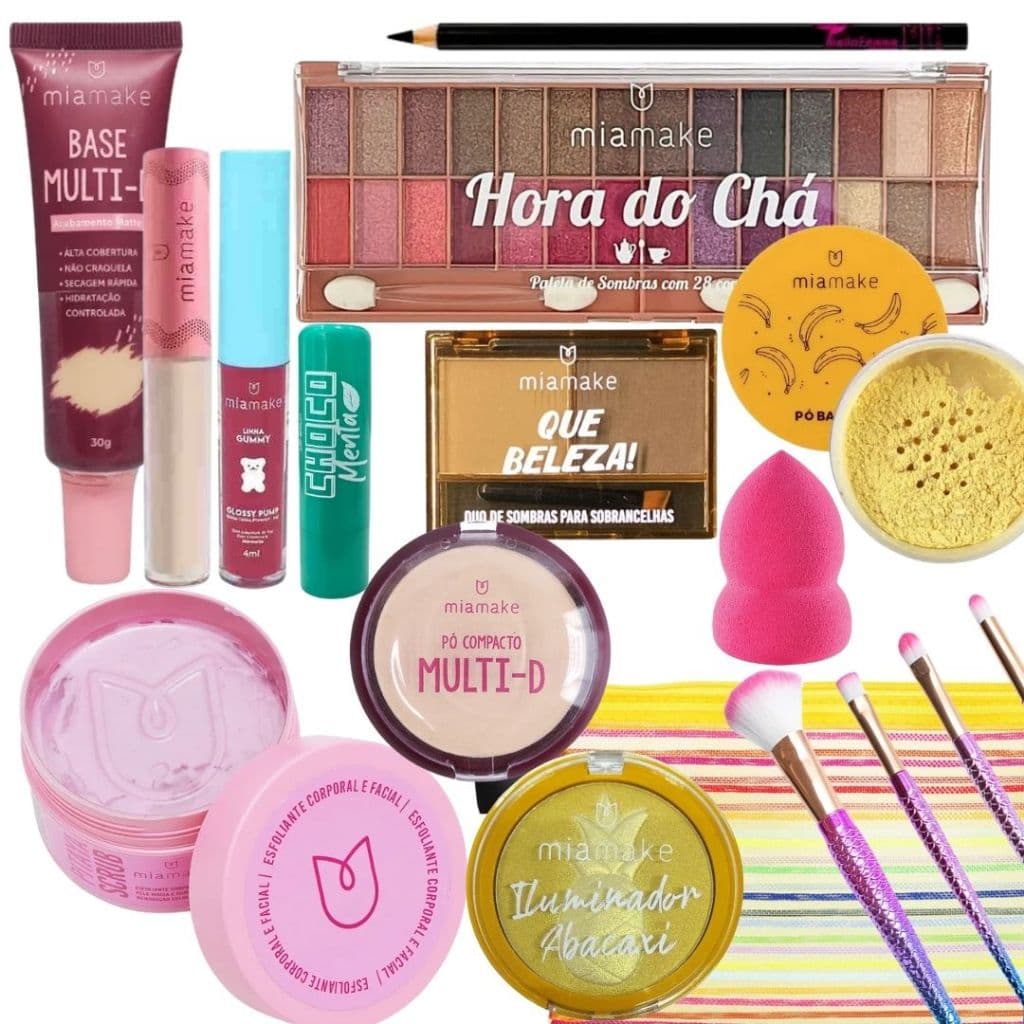 Kit de Maquiagem Completo Mia Make Escolha o Seu