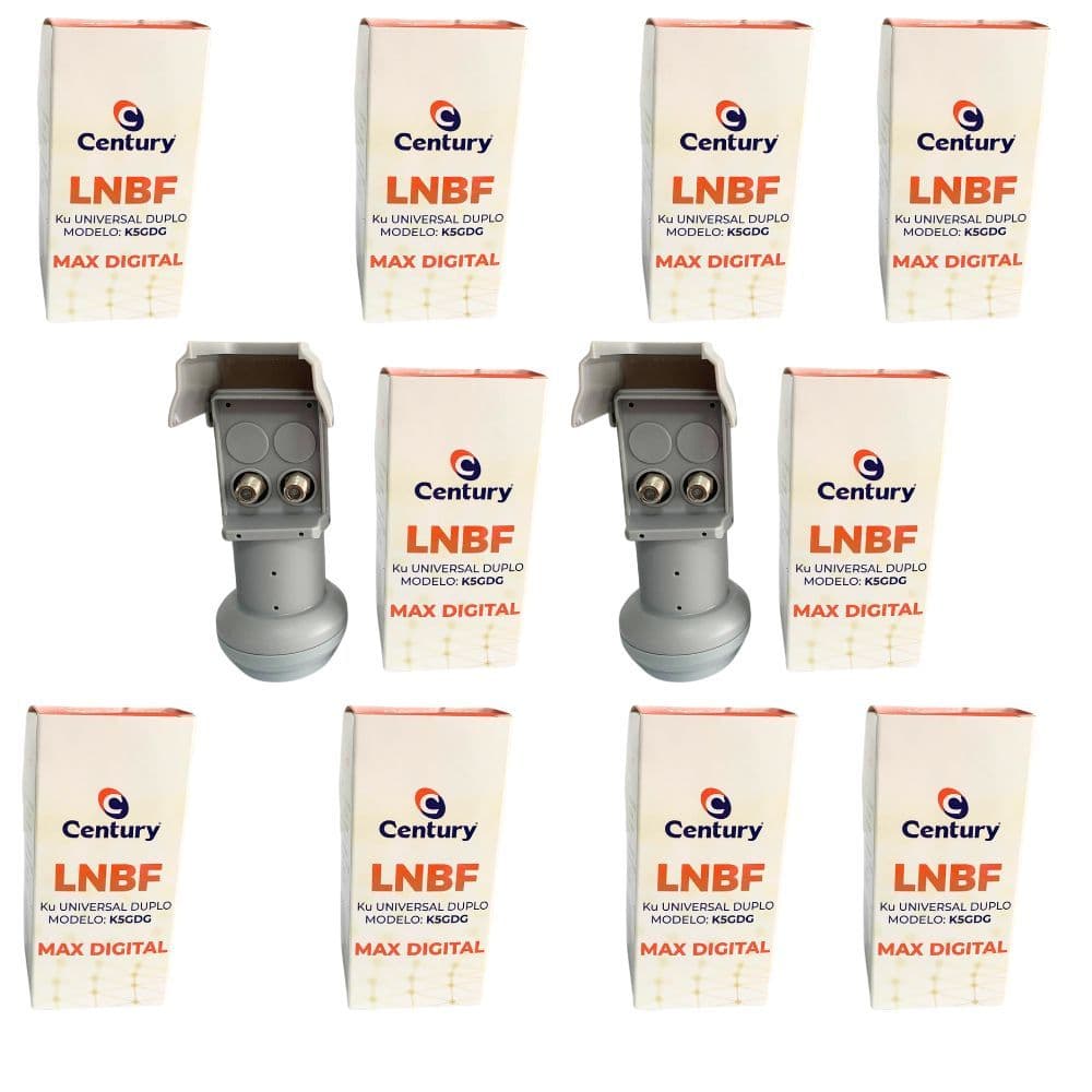Kit 10 Lnbf Lnb Ku DUPLO Universal A Max Digital Century