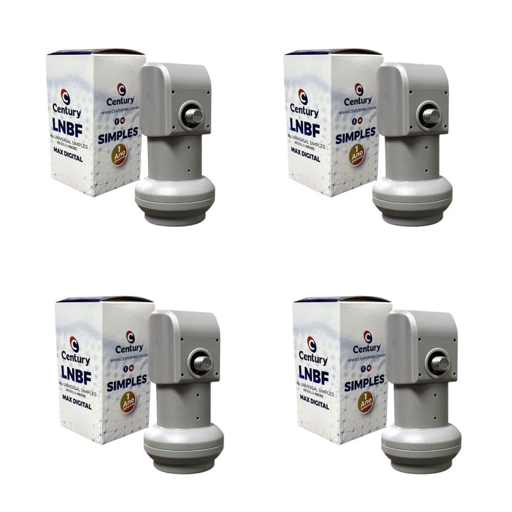 Kit 4 Lnb Lnbf Ku Simples Universal A Pronta Entrega
