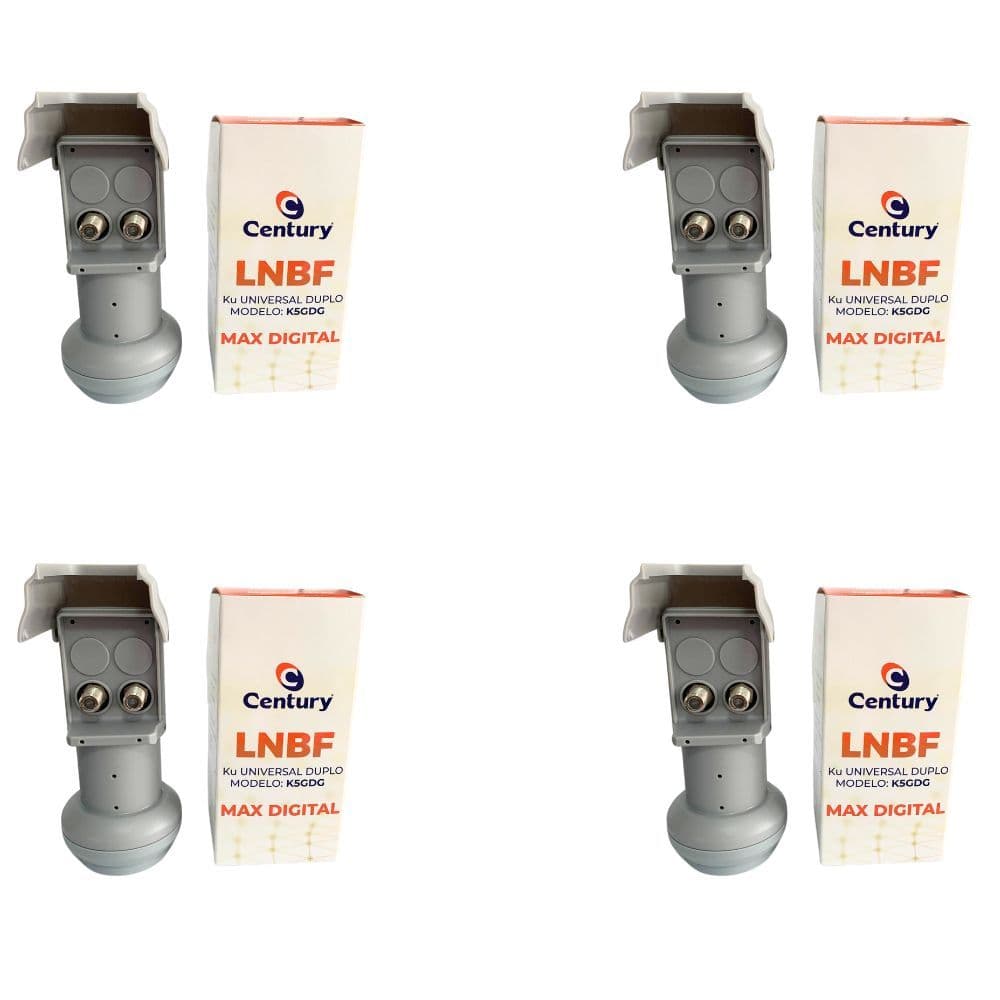 Kit 4 Lnbfs Ku Duplos LNB Twin Century