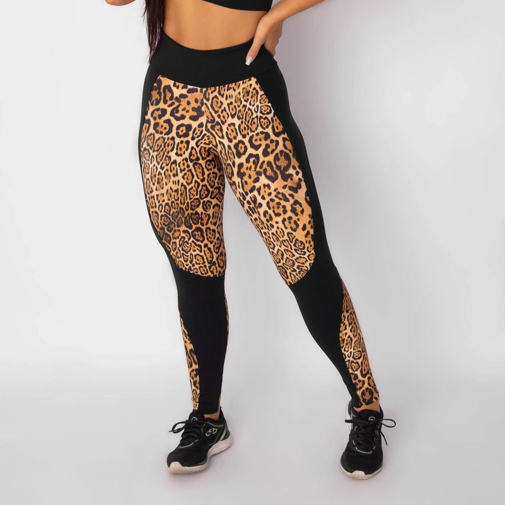 Legging fitness Feminino Animal Print Calça para Academia e Treinos de Onça