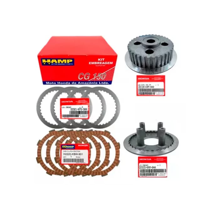 Kit Embreagem Titan 150 2004 Em Diante Hamp Original Honda