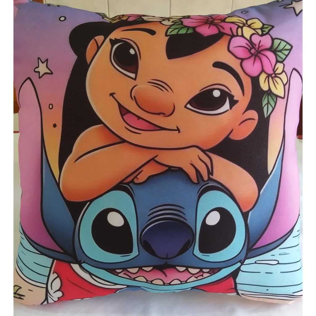 Capa para Almofada Personagens Lilo e Stich