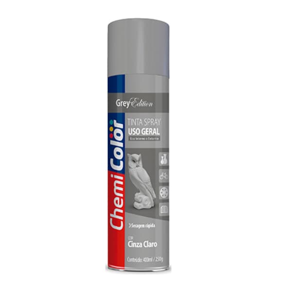 TINTA SPRAY USO GERAL CINZA CLARO 400ML CHEMICOLOR