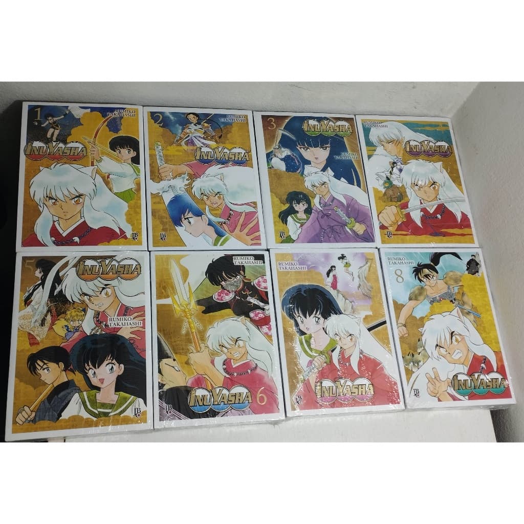 KIT Mangás Inuyasha - Wideban, do 1 ao 8 – Rumiko Takahashi (NOVOS e LACRADOS)