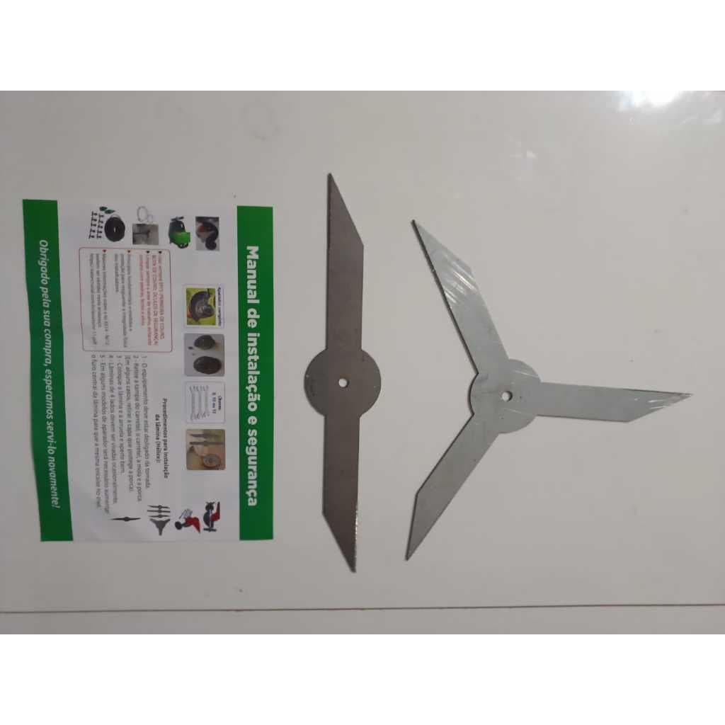 kit laminas 2 e 3 pontas para aparadores de grama eletrico