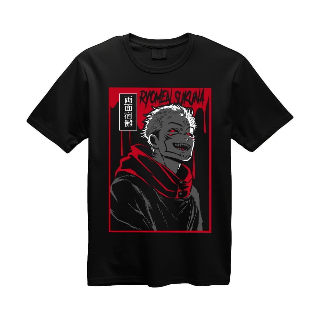 Camiseta Anime Jujutsu Kaisen Estampada Yuji Itadori Modo Ryomen Sukuna Estampa Não Desbota