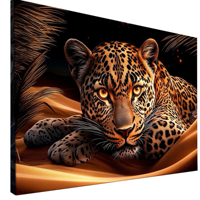 Quadro Decorativo Moderno Elegante Para Sala Quarto Cozinha Onça Pintada Quadros decorativos de luxo 1 peça mdf 3mm