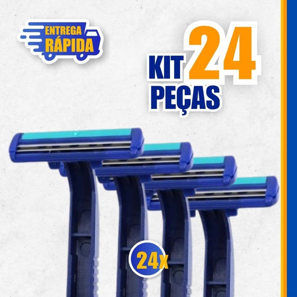 KIT 24/12 Prestobarba Aparelho de Barbear 2 Lâminas Com Fita Lubrificante Barbeado Descartável PROMOÇAO