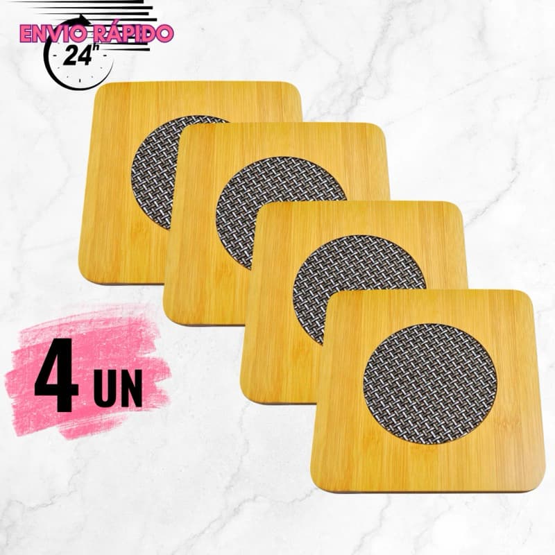 Cojunto Descanso de Panela Quadrado Apoio de Panela Protetor de mesa Descanso de Panela de mesa