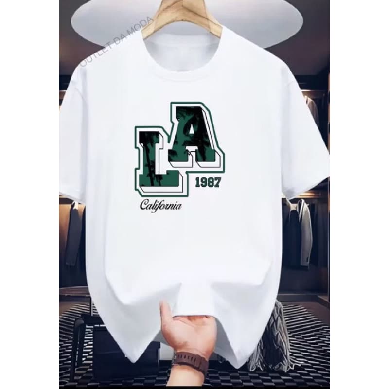 Camisetas LA Unissex 10% Algodão Camisa Para Academia Caminhada
