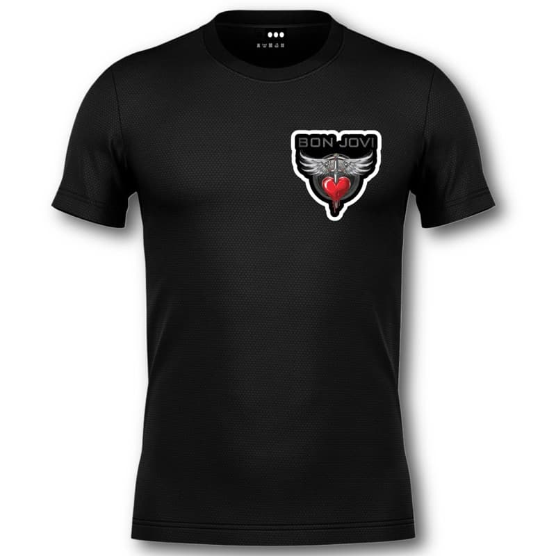 Camiseta BON JOVI Dry Fit Básica Banda de Rock Academia Camisa