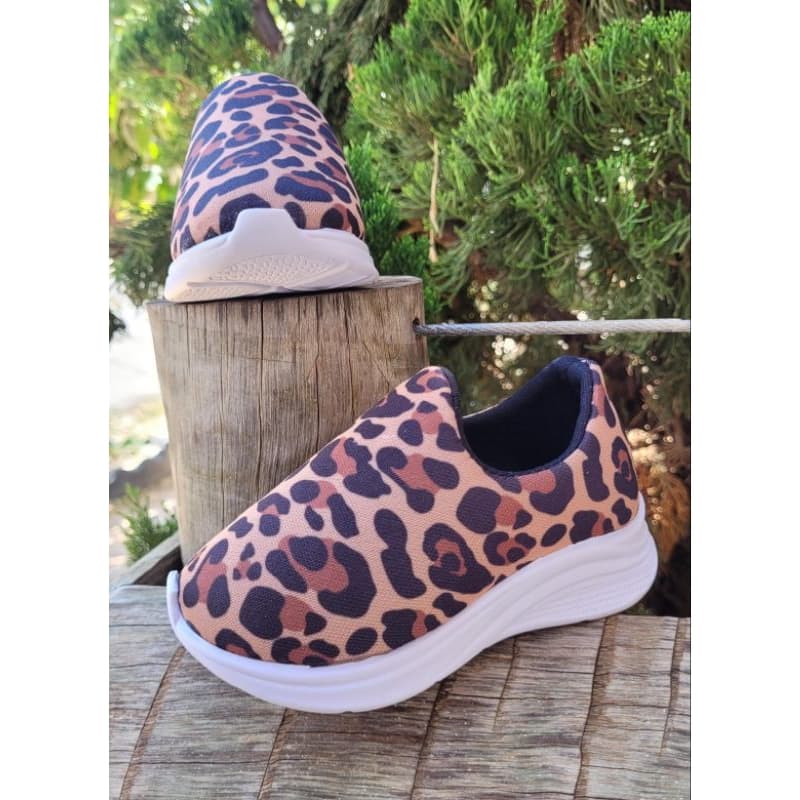 Tênis Infantil Feminino Calce Fácil Estilo Meia Menina Estampado