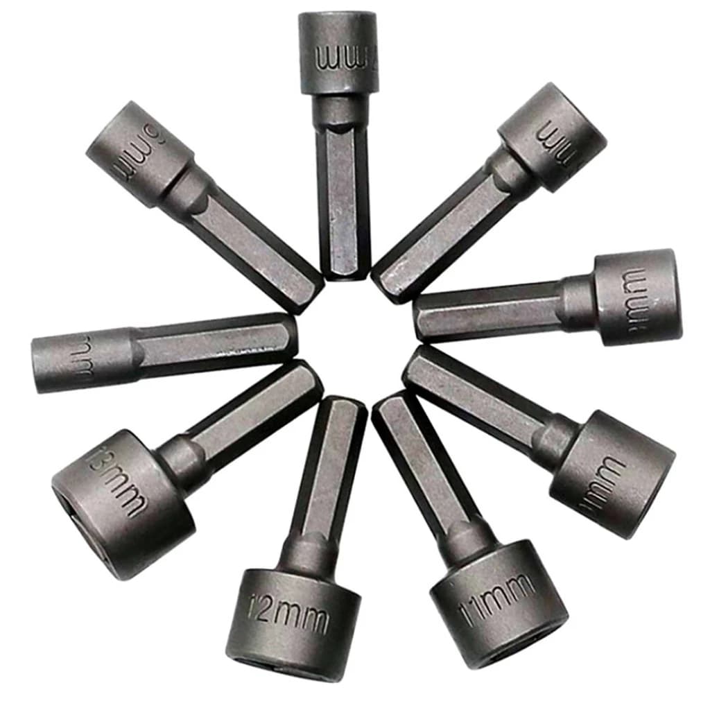 Kit Jogo de pontas Bits Soquete Canhão para Parafusadeira chave catraca e manual 9 pçs
