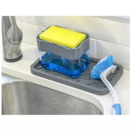 Dispenser Para Detergente 2x1 – Suporte Porta Bucha | Econômico e Prático