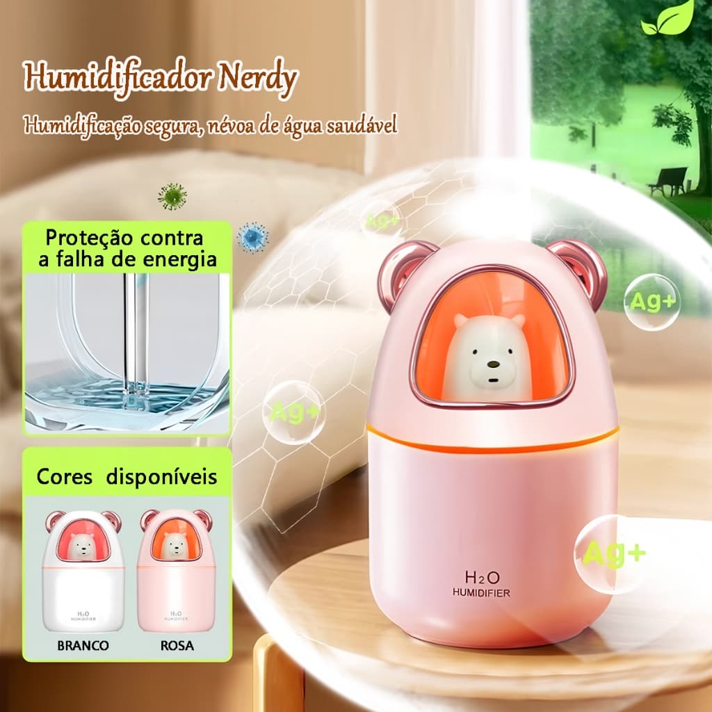 Umidificador De Ar E Aromatizador De Ambiente Led Portátil 350ml Ultrassônico Difusor Elétrico Carro