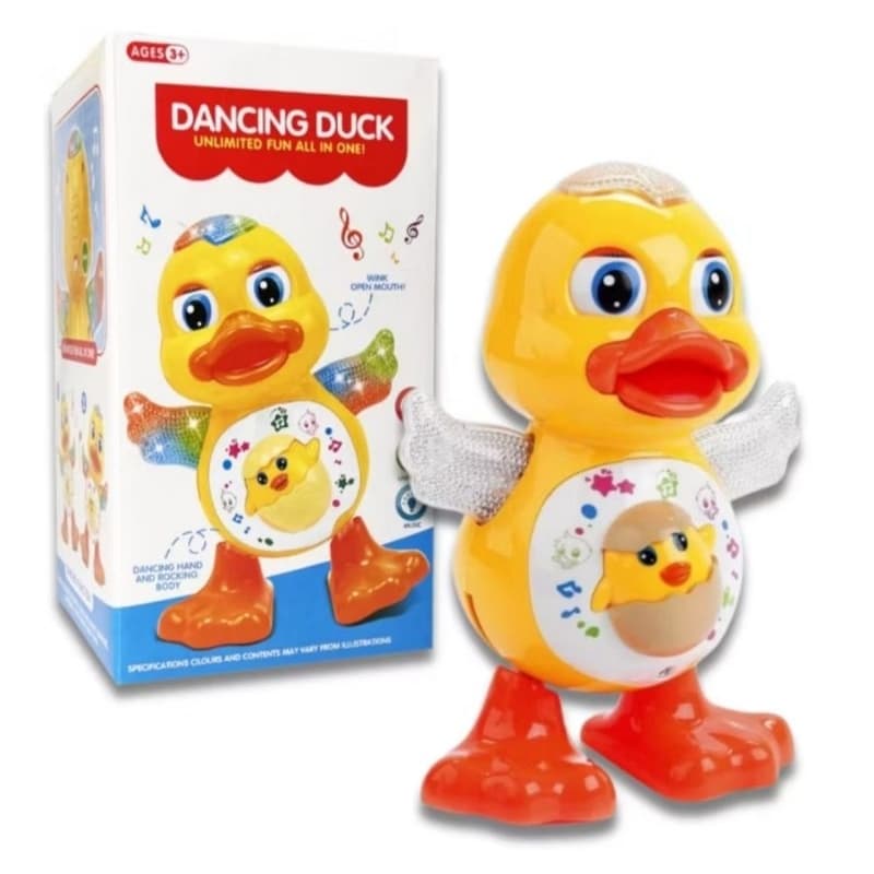 Brinquedo Patinho Dançarino Divertido  Com Som E Luzes PILHAS INCLUSAS
