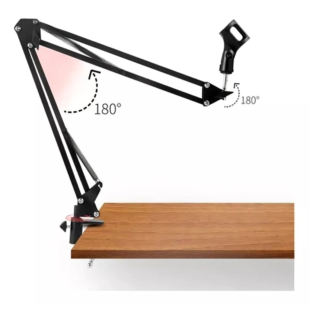 Braço Suporte Pedestal De Mesa Articulado Para Microfones Studio Lives Casa Suporte Multifuncional