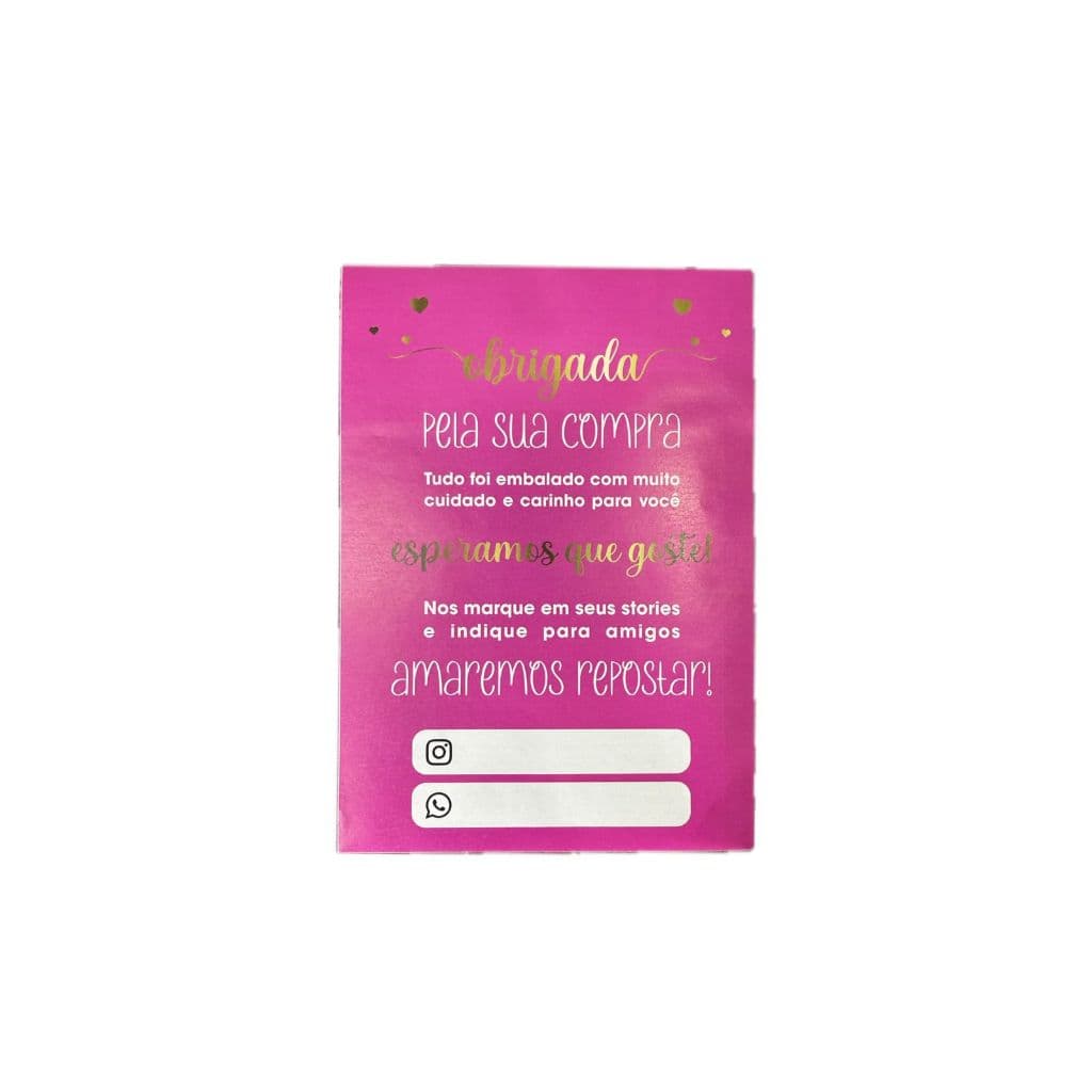 PANFLETO FLYER FOLHETO - ROSA - 100 UNIDADES PARA LOJAS Papel Offset 90g