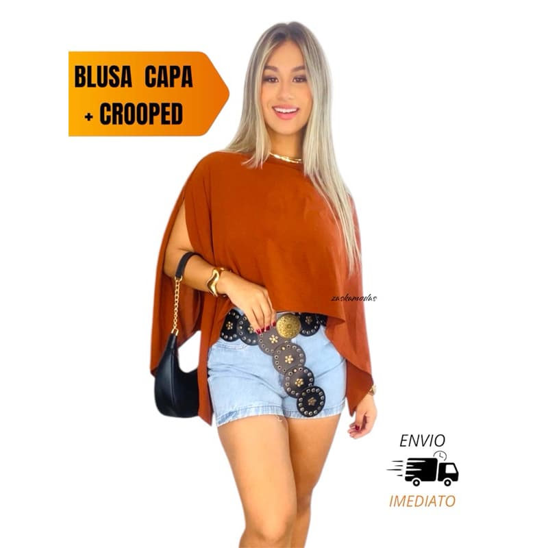 Blusa Morcego Com TOP Ombro A Ombro Feminina Moda 2025 Promoção!
