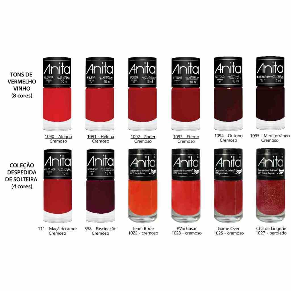 Esmaltes Anita Tons Vermelhos (Cores A Escolher)