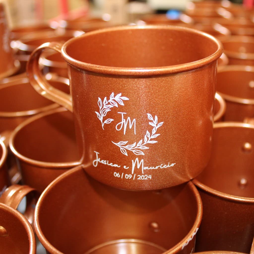 Kit 150 Canecas Moscow Mule Personalizadas 350ml