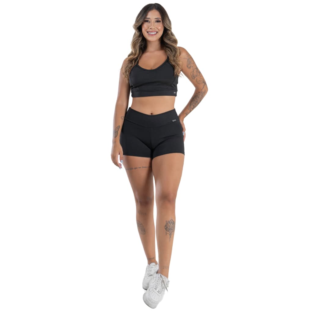 Conjunto Fitness Short e Top Alcinha Zero Transparencia - GKD ORIGINAL