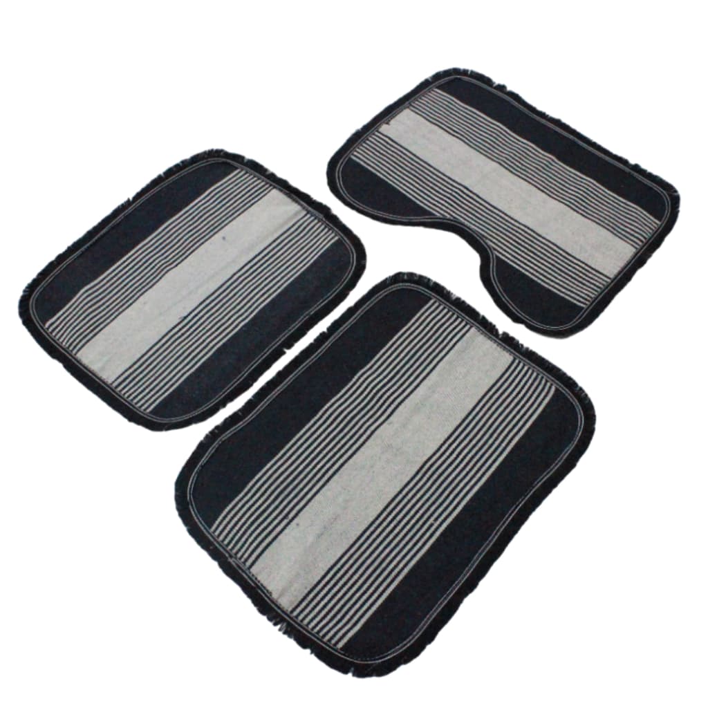 Kit Tapete Jogo De Banheiro 3 Peças Liso 100% Algodao Lindo Elegante