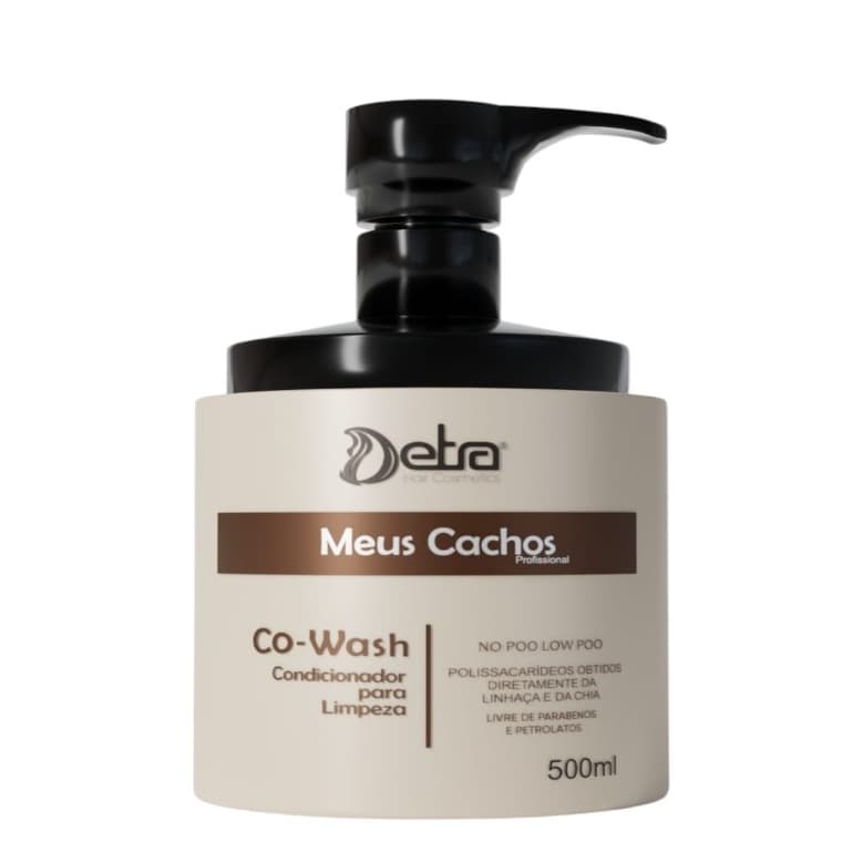 Condicionador Co-Wash Meus Cachos 500ml Detra Hair Limpeza Suave para Cabelo Cacheado