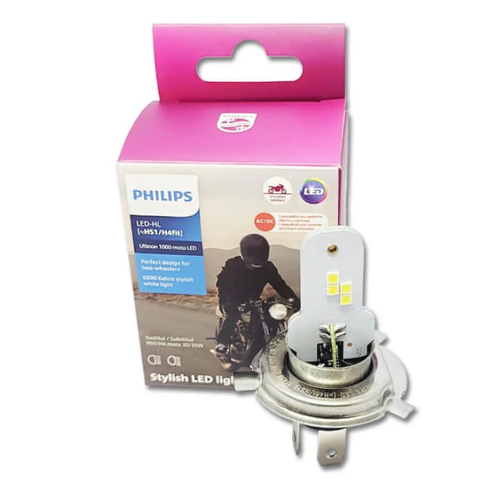 Led Philips H4 Fit Ultinon 1000 Para Moto Cg 125 150 160 Titan Fan Start Fazer Fz Factor Cb 300 Xre 300 Twister Lander