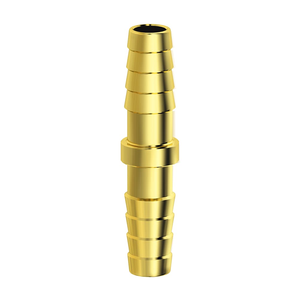 Emenda de Latão s/Cromagem para mangueiras - Espigão 3/8 (14,2 mm) / Espigão 3/4" (22,5 mm) / Espigão 1/2" (17,5 mm)