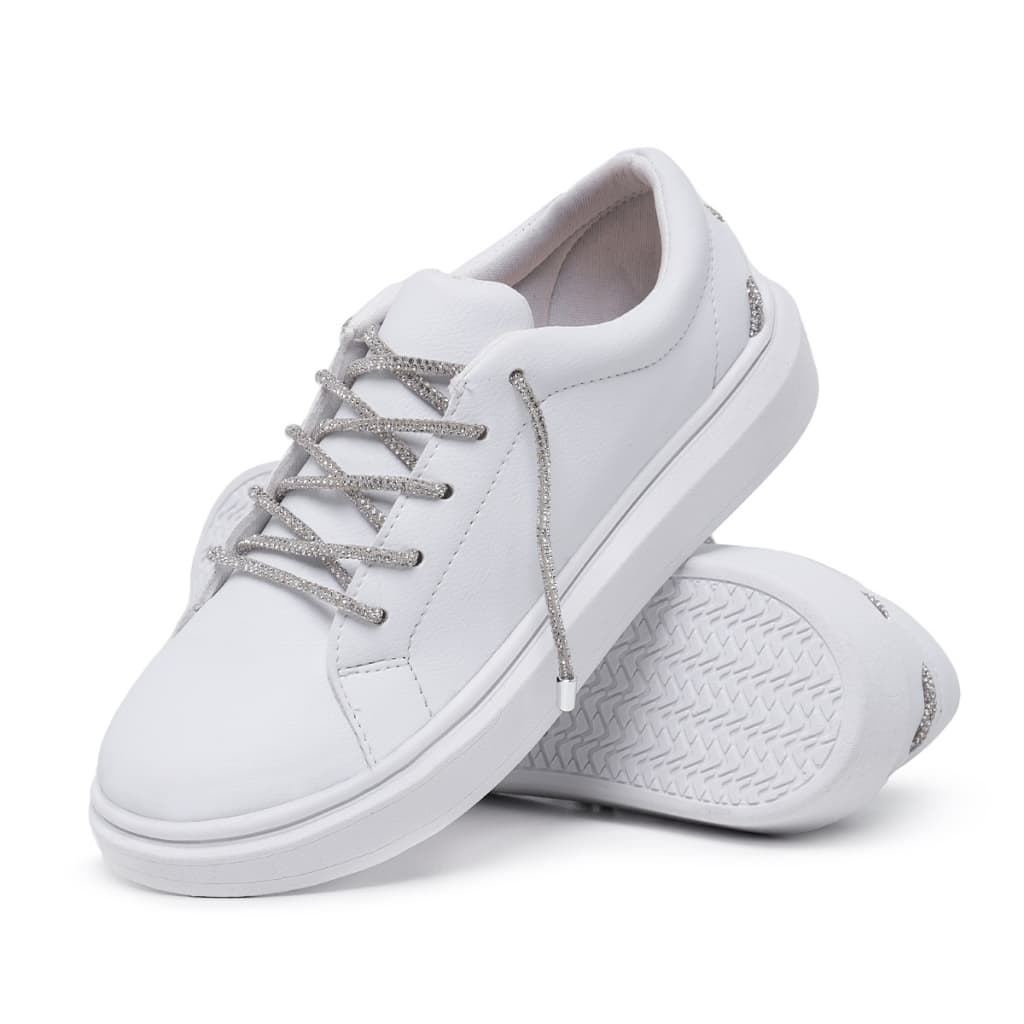 Tênis Casual Feminino Sapatênis Stras Lançamento