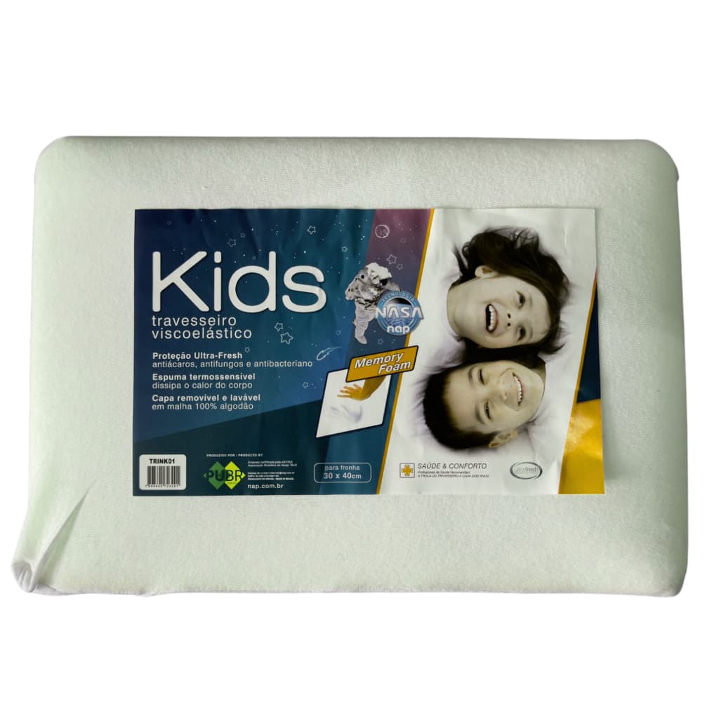 NAP - Travesseiro Kids Viscoelástico - Tecnologia Nasa