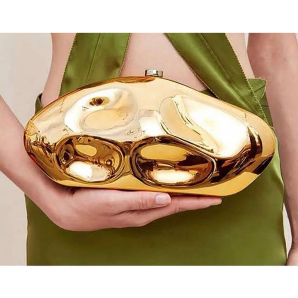 Bolsa clutch de acrílico para noite feminina com padrão de treliça C.8758_modern