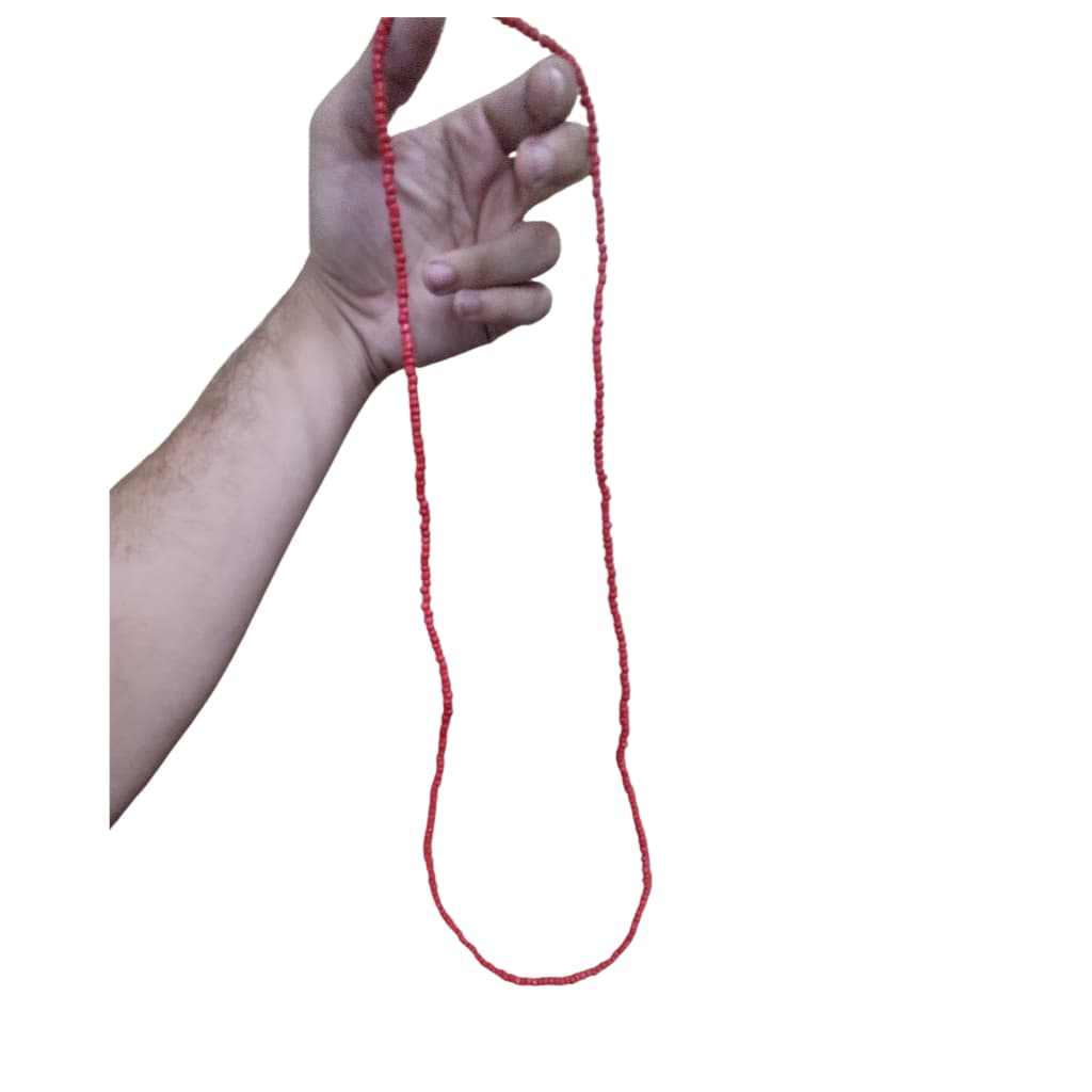 Guia De Proteção - Iansã Cor Vermelho - Miçanga - 90cm Circunferência