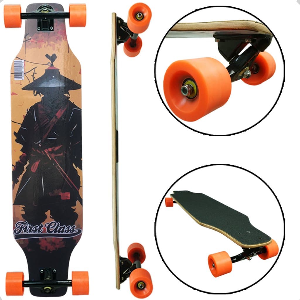 Skate Longboard Completo First Class Simetrico Desenhos