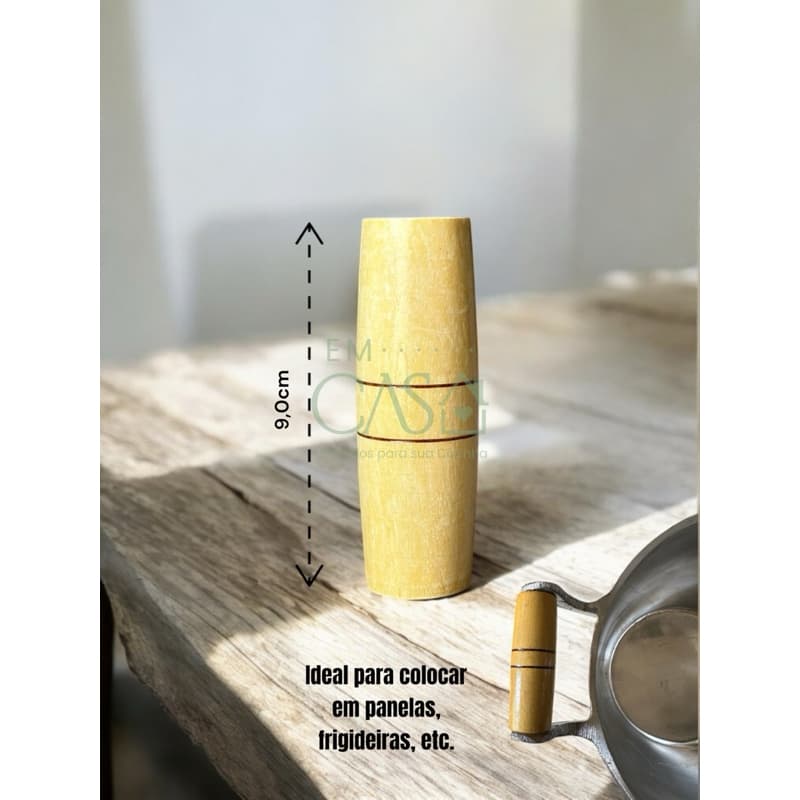 Cabo de madeira para panelas 9 cm - Kit com 10, 8, 6, 4 ou 2 unidades)