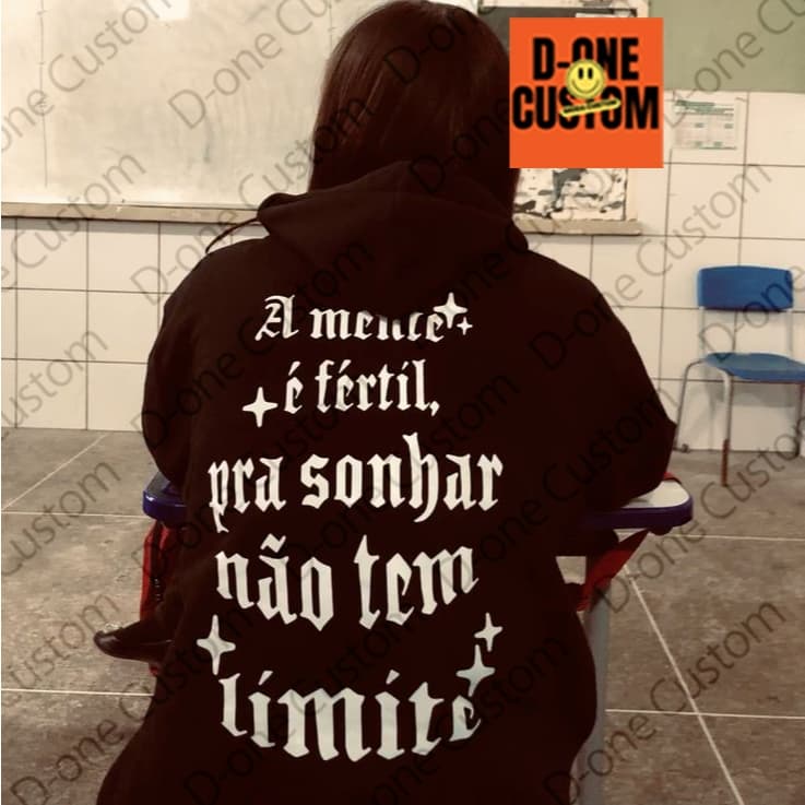Blusa Moletom Canguru Mc Kevin Homenagem A Mente é Fertil Pra Sonhar Não Tem Limite Unissex Só Costa