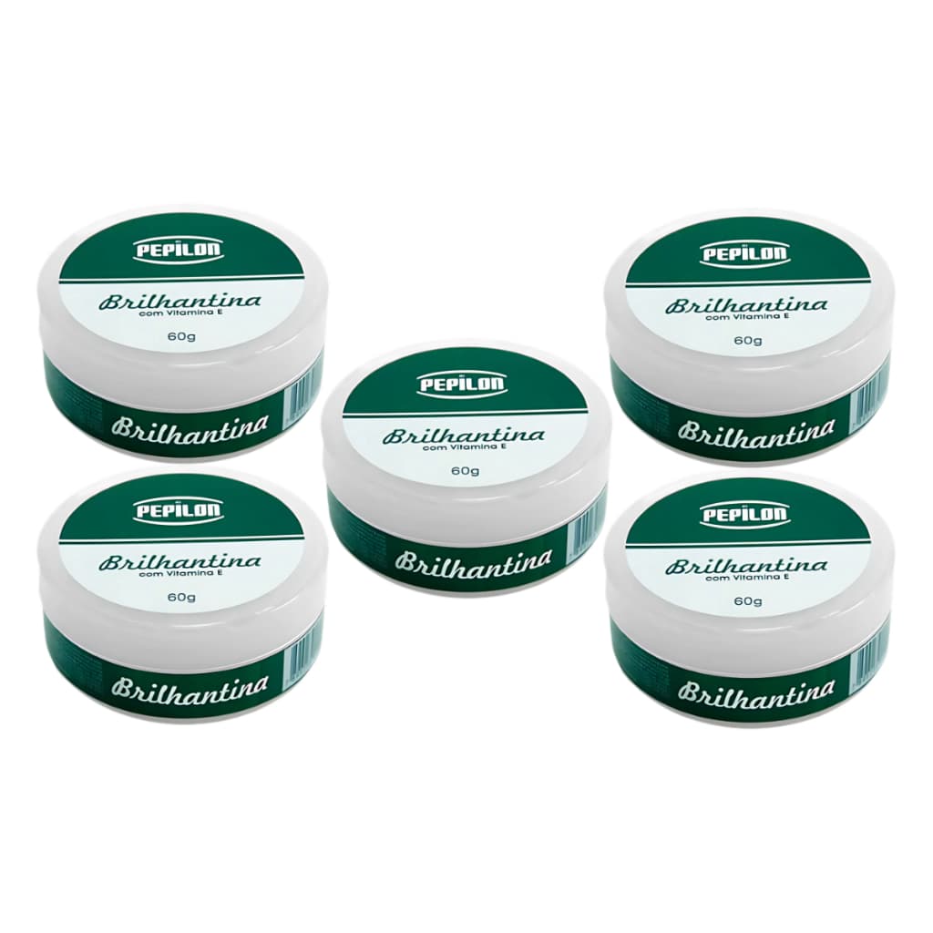 5Un Brilhantina Pomada Capilar Modeladora Hidratante Pepilon 60g