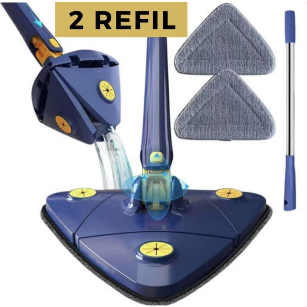 Esfregao Rodo Limpeza Triangulo Mop Giratorio 360° Rodo