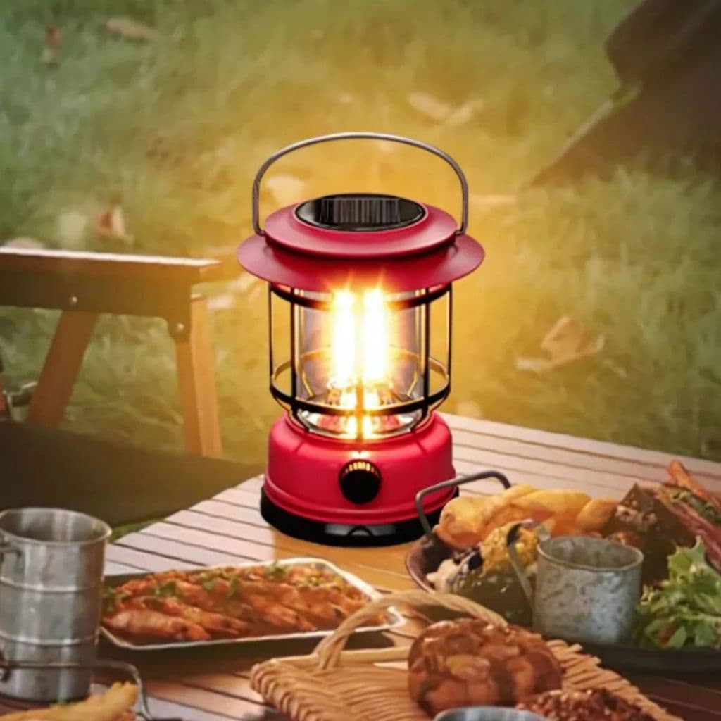 Lampião Multiuso Led (600816) Recarregável Solar Ou USB Camping