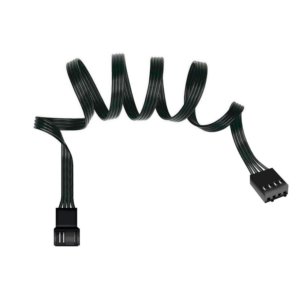 Cabo Extensor Pwm 4 Pinos Para Cooler Fan 25Cm Compatível Cpu_Fan Cha_Fan 3 Pinos