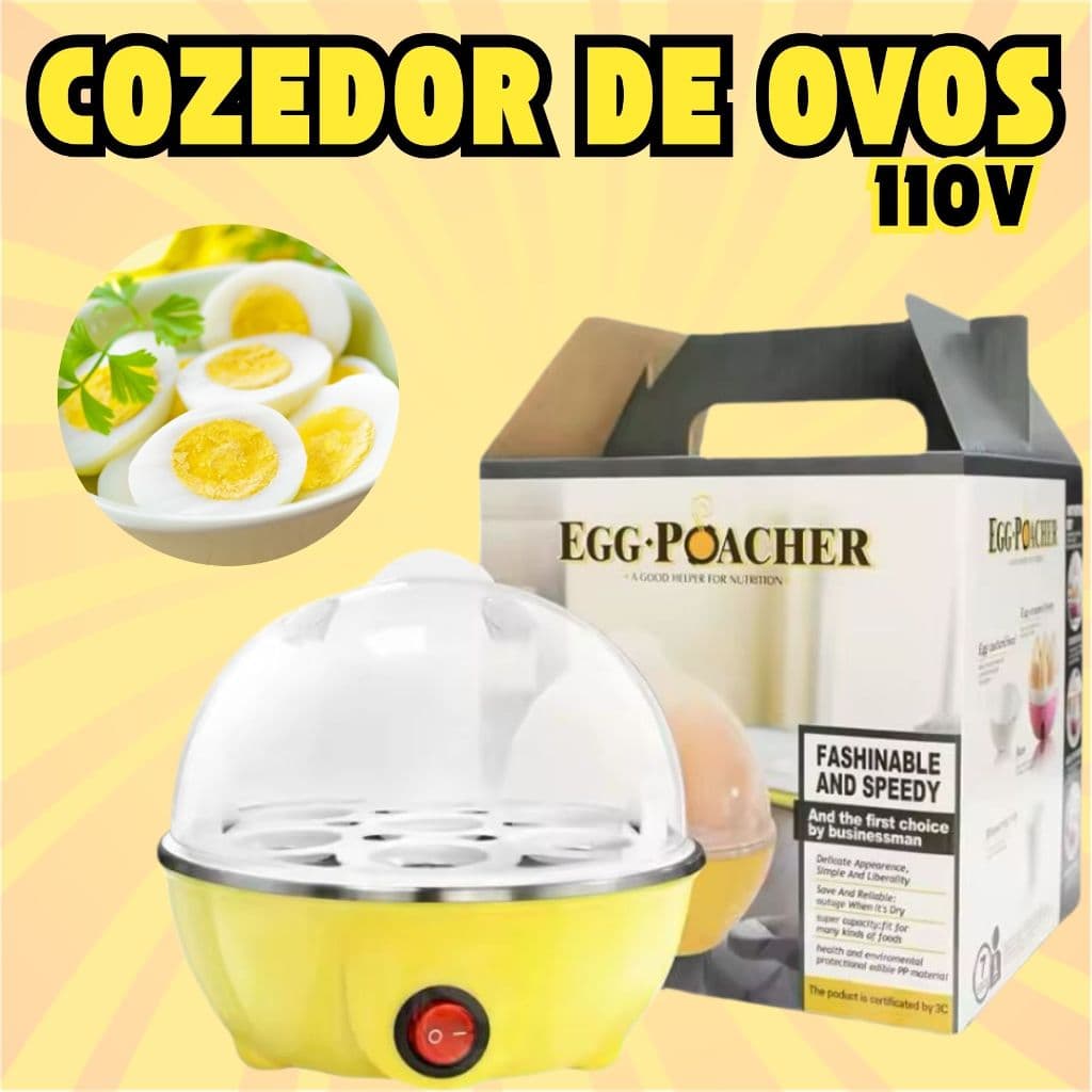 Cozedor De Ovos Legumes Portátil Amarelo Elétrico 110v A Vapor Economica Envio Rápido