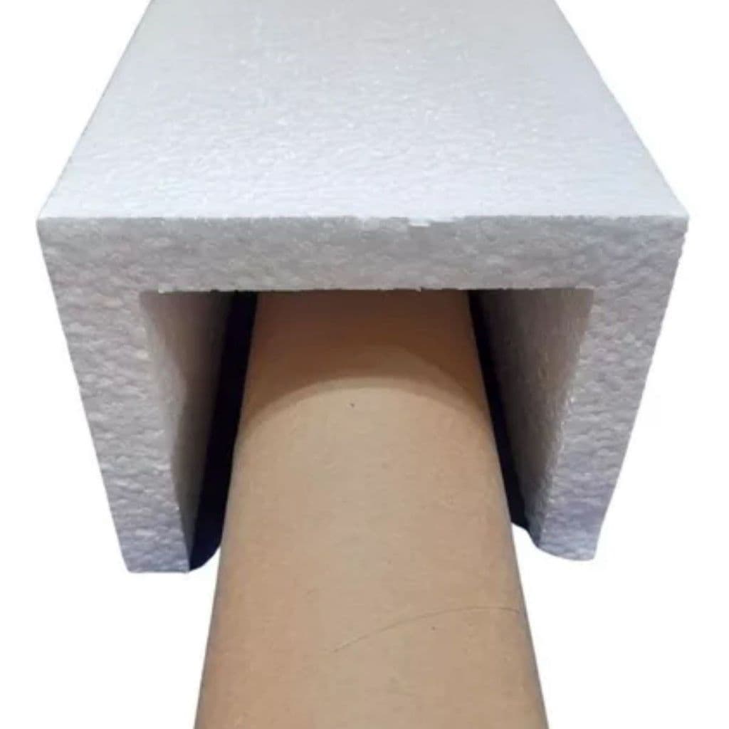 Moldura Shaft Isopor Esconder Cano 20x20 mm Interno Kit com 2 metro.