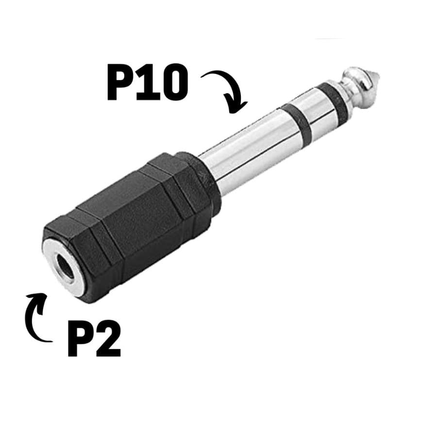 Adaptador P2 Femea x P10 Macho