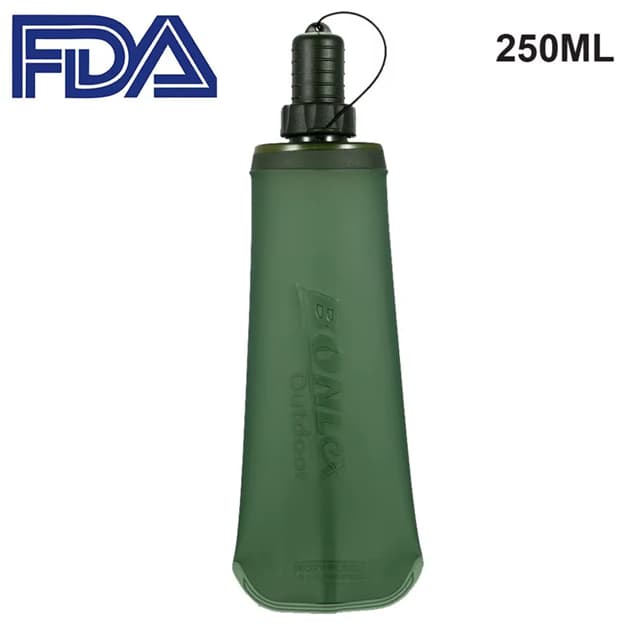 Garrafa de água dobrável, ideal para esportes ao ar livre camping Caminhadas Bicicleta Fitness 250ml